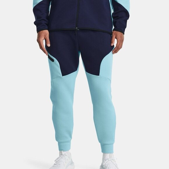 Men's UA Unstoppable Fleece Joggers Men's XL blue $100 MSRP NEW NWT - Picture 1 of 4